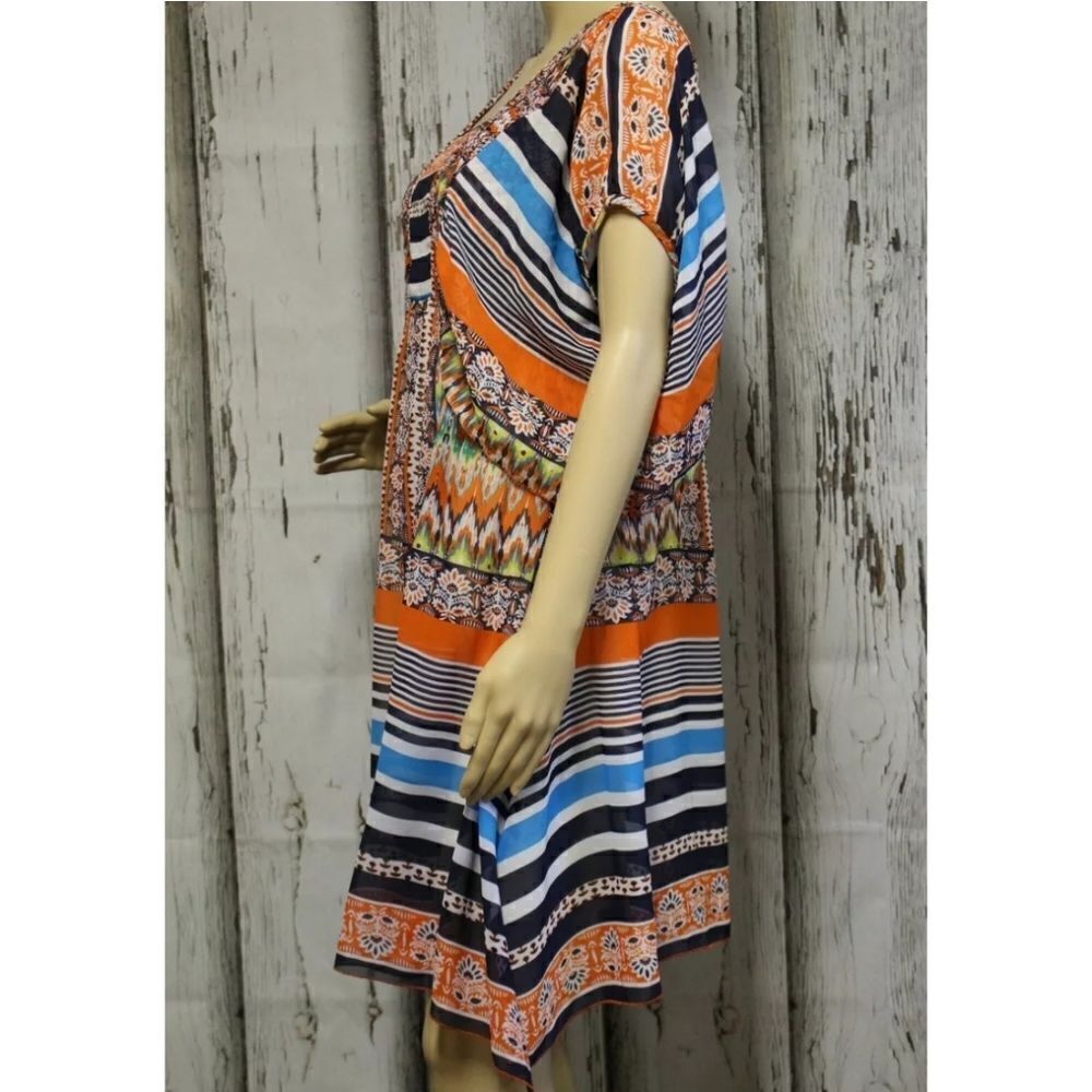 Vintage One World Women Size S Empire Waist Chiffon Summer dress - Picture 5 of 12